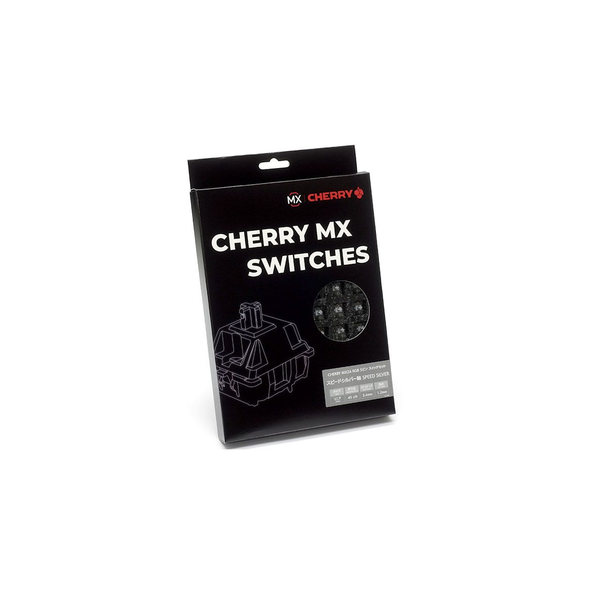 Switch bàn phím cơ Cherry MX2A RGB | Pre-lube (Hộp 70 switch)
