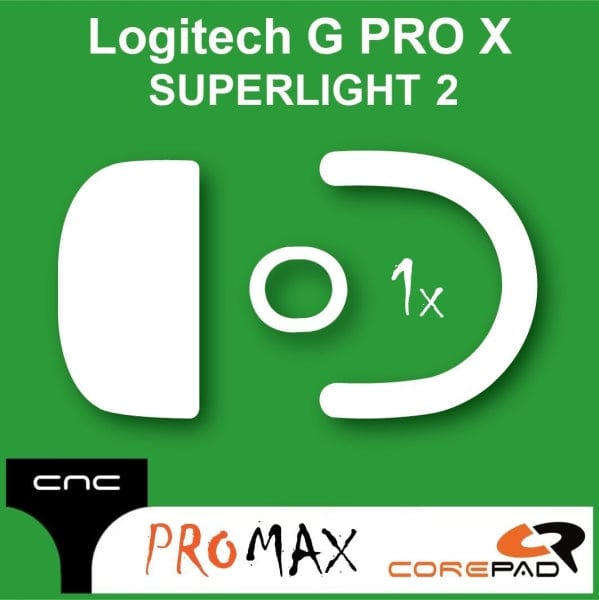 Feet chuột PTFE Corepad CNC milled Skatez PRO MAX Logitech G PRO X SUPERLIGHT 2 (1 bộ).