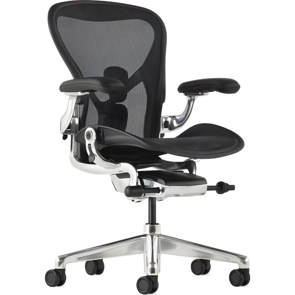 Ghế công thái học Herman Miller Aeron Remastered - Đen Graphite - Hàng xách tay