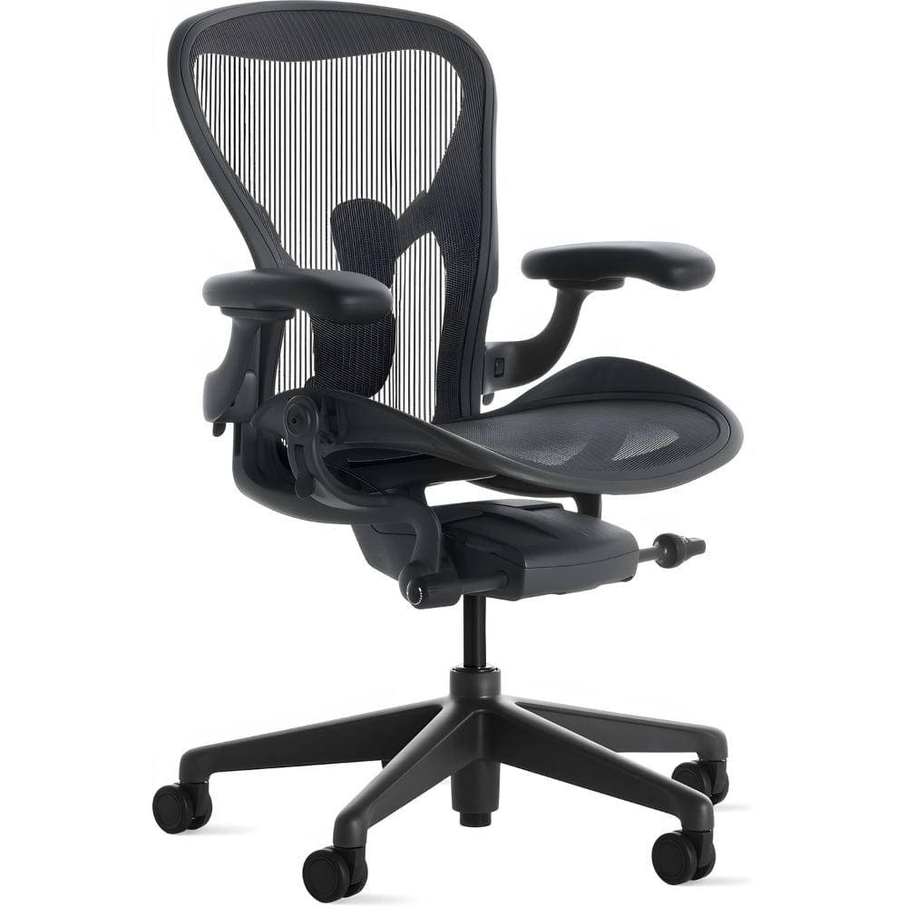 Ghế công thái học Herman Miller Aeron Remastered - Đen Graphite - Hàng xách tay.